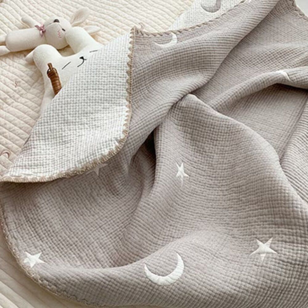 Organic Cotton Reversible Baby Blanket